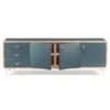 Classon Sideboard By De La Espada -Home Furnishing Shop 052FClassonSideboardbyJasonMillerinwhiteoiledoakandBaypaintedHDF open front whitebkgrnd