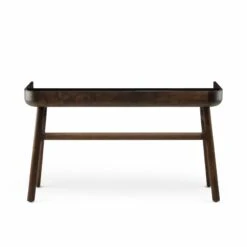 Harold Desk By De La Espada -Home Furnishing Shop 106HaroldDeskbyLucaNichettoinblackoiledwalnutandblackpaintedHDF back2 whitebkgrnd