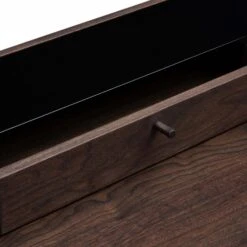 Harold Desk By De La Espada -Home Furnishing Shop 106HaroldDeskbyLucaNichettoinblackoiledwalnutandblackpaintedHDF detail5 whitebkgrnd