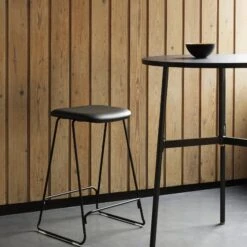 Just Bar Stool Upholstered By Normann Copenhagen -Home Furnishing Shop 2020 Just Barstool 65cm Full Uph Black Steel Ultra 41599 01