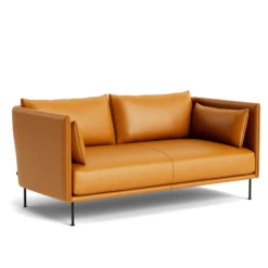 Silhouette Sofa 2 Seater By Hay -Home Furnishing Shop 2156436105710 Silhouette2SeaterSilkSIL0250 blackpowdercoatedsteelbase SilkSIL0250piping