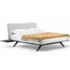 Hepburn Bed By Matthew Hilton -Home Furnishing Shop 351HepburnBedbyMatthewHiltoninblackoiledashandSunniva2132fabric whitebkgrnd