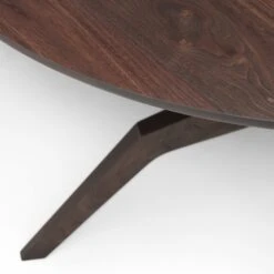 Mars Round Dining Table By Matthew Hilton -Home Furnishing Shop 355TMarsRoundTablewithtimbertopbyMatthewHiltoninblackoiledwalnut detail3 whitebkgrnd