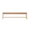 443 Bench By Ilse Crawford -Home Furnishing Shop 443 Bench by Studioilse in white oiled ash and 447S Seat Pad in brown leather front