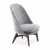 Solo Lounge Chair By Neri & Hu -Home Furnishing Shop 751SoloLoungeChairbyNeri HuinblackoiledwalnutandScandinavianGreyCurlySheepskin whitebkgrnd