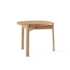 Passage Lounge Table By Menu -Home Furnishing Shop 9150039 Passage Lounge Table O50 Natural Oak Angle