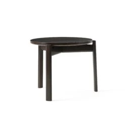Passage Lounge Table By Menu -Home Furnishing Shop 9150959 Passage Lounge Table O50 Dark Lacquered Oak Angle