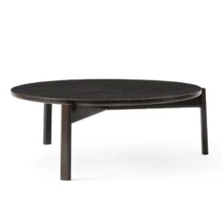 Passage Lounge Table By Menu -Home Furnishing Shop 9190959 Passage Lounge Table O90 Dark Lacquered Oak Angle