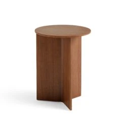 Slit Table Wood By Hay -Home Furnishing Shop 9440352009000 SlitTableWoodRoundHighwblacquerwalnut