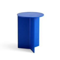 Slit Table Wood By Hay -Home Furnishing Shop 9440354009000 SlitTableWoodRoundHighvividbluewblacqueroak