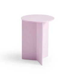 Slit Table Wood By Hay -Home Furnishing Shop 9440356009000 SlitTableWoodRoundHighpinkwblacqueroak