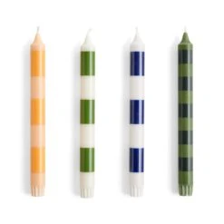 Stripe Candle Sets By Hay -Home Furnishing Shop AA901 B622 StripeCandleSetof4greens