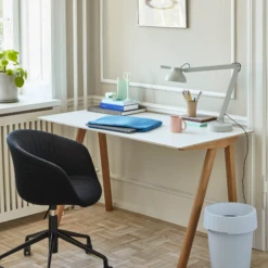 Copenhague Desk CPH 90 By Hay -Home Furnishing Shop AAC53SoftVidar182blackbase CPH90Deskoffwhitelinooakbase ShadeBinlavender