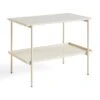 Rebar Side Table Rectangular By Hay -Home Furnishing Shop AD132 A391 AK89 RebarSideTableL75xW44xH55 beigemarbletabletop alabasterpowdercoatedsteeltrayandframe