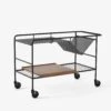 Alima Trolley NDS1 By Note Design Studio For &Tradition -Home Furnishing Shop AlimaNDS1MattBlackw.WalnutTray Side