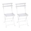 Clearance Pair Of Bistro Metal Chairs / Cotton White By Fermob -Home Furnishing Shop BistroMetalChairPair White