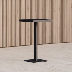 Eos Square Bar Table By Case -Home Furnishing Shop Eos Bar Table Black Angled Styleshot