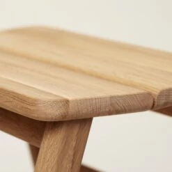 Angle Foldable Stool & Hook By Form And Refine -Home Furnishing Shop FR angle stool oak detail seat