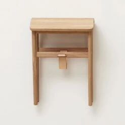 Angle Foldable Stool & Hook By Form And Refine -Home Furnishing Shop FR angle stool oak hanging