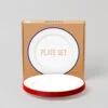 Plate Set By Falcon Enamelware -Home Furnishing Shop Falcon.Plateset.Red
