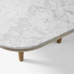 Fly Table SC11 By &Tradition -Home Furnishing Shop Fly SC4 close up white honed bianco carrara marble