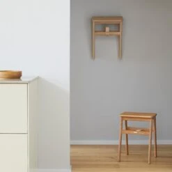 Angle Foldable Stool & Hook By Form And Refine -Home Furnishing Shop FormandRefine Angle Stools oak