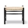 Wegner J16 Stool By Fredericia -Home Furnishing Shop HJW 16002 v1 blacklacquered naturalpapercord 16002