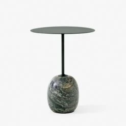 Lato LN8 & LN9 Side Table By &Tradition -Home Furnishing Shop LatoLN8DeepGreen amp VerdeAlpimarble 2