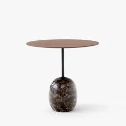 Lato LN8 & LN9 Side Table By &Tradition -Home Furnishing Shop LatoLN9 EmparadorMarblew.LacqueredWalnut
