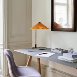 Copenhague Desk CPH 90 By Hay -Home Furnishing Shop Neu10ChairUpholsterypolishedaluswivelSteelcutTrio806uph. MatinTableLampLyellowshade CPH90Deskwblacqueroakgreylinotop