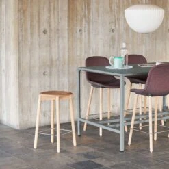 Soft Edge 82 Bar Stool By Hay -Home Furnishing Shop NewOrderHighTablearmy Neu12BarStoolLowRemix672wblacqueroaktainlesssteelfootrest NelsonAppleBubblePendantM