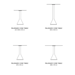Palissade Cone Table Square By Hay -Home Furnishing Shop PalissadeConeDimensions 508e0c87 19be 4031 bcef bab38457f6be