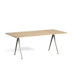 Pyramid Table 02 By Hay -Home Furnishing Shop Pyramid Table 02 L190 W85 Frame beige Top oak matt lacquered