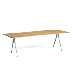 Pyramid Table 02 By Hay -Home Furnishing Shop Pyramid Table 02 L250 W85 Frame beige Top oak clear lacquered