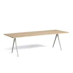Pyramid Table 02 By Hay -Home Furnishing Shop Pyramid Table 02 L250 W85 Frame beige Top oak matt lacquered