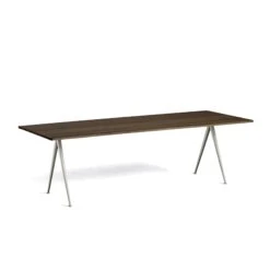 Pyramid Table 02 By Hay -Home Furnishing Shop Pyramid Table 02 L250 W85 Frame beige Top oak smoked oiled