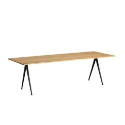 Pyramid Table 02 By Hay -Home Furnishing Shop Pyramid Table 02 L250 W85 Frame black Top oak clear lacquered