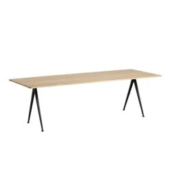 Pyramid Table 02 By Hay -Home Furnishing Shop Pyramid Table 02 L250 W85 Frame black Top oak matt lacquered