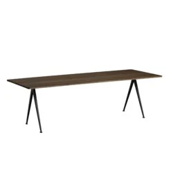 Pyramid Table 02 By Hay -Home Furnishing Shop Pyramid Table 02 L250 W85 Frame black Top oak smoked oiled