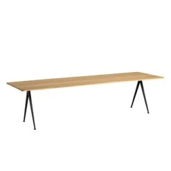 Pyramid Table 02 By Hay -Home Furnishing Shop Pyramid Table 02 L300 W85 Frame black Top oak clear lacquered