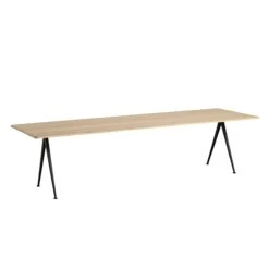 Pyramid Table 02 By Hay -Home Furnishing Shop Pyramid Table 02 L300 W85 Frame black Top oak matt lacquered