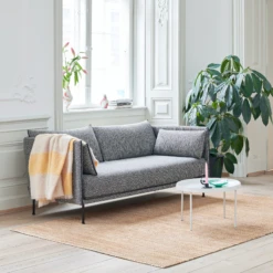 Silhouette Sofa 2 Seater By Hay -Home Furnishing Shop Silhouette2seaterOlavibyHAY03 Bernardwblacqueroakrawcanvas TulouCoffeeTableoffwhite beb74e32 13a6 4c28 9652 ee6064107844