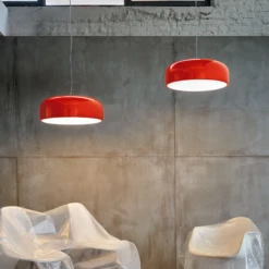 Smithfield Pendant Light By Flos -Home Furnishing Shop SmithfieldGlossyRedSuspension