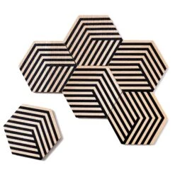 Optic Black Table Tiles By Areaware