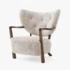 Wulff Lounge Chair ATD2 By &Tradition -Home Furnishing Shop Wulff ATD2 Oiled Walnut w. Sheepskin 17mm Moonlight