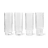 Ripple Long Drink Glasses - Set Of 4 By Ferm Living -Home Furnishing Shop fermLIVING RippleLongDrinkGlasses SetOf4 Clear pack 1