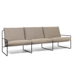 Desert Sofa 3 Seater By Ferm Living -Home Furnishing Shop fermLIVING SS22 DesertSofa 3seater BlackDarkSand 1104265435 pack 4